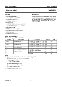 浏览型号74LVC1G66GW的Datasheet PDF文件第2页