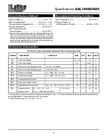 浏览型号GAL16V8D-15LR/833的Datasheet PDF文件第4页