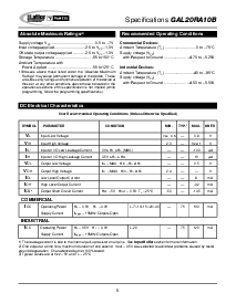 浏览型号GAL20RA10B-15LP的Datasheet PDF文件第6页