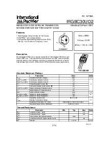 浏览型号IRGBC30UD2的Datasheet PDF文件第1页