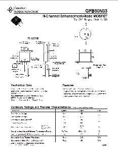 浏览型号GFB50N03的Datasheet PDF文件第1页