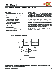 浏览型号IS61C64AH-20J的Datasheet PDF文件第1页