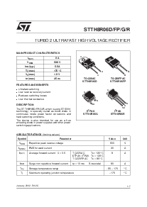 浏览型号STTH8R06G的Datasheet PDF文件第1页