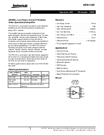 浏览型号HFA1105IP的Datasheet PDF文件第1页