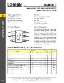 浏览型号HMC315的Datasheet PDF文件第1页