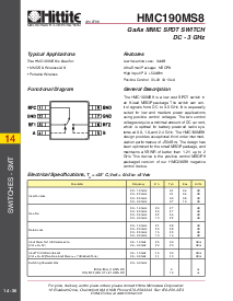 浏览型号HMC190MS8的Datasheet PDF文件第1页