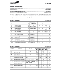 浏览型号HT24LC08的Datasheet PDF文件第2页