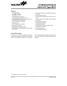 浏览型号HT46C22的Datasheet PDF文件第1页