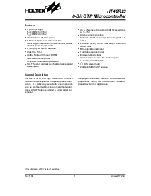 浏览型号HT46R23的Datasheet PDF文件第1页
