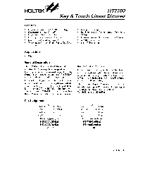 浏览型号HT7700的Datasheet PDF文件第1页