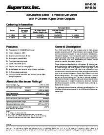 浏览型号HV4530PJ的Datasheet PDF文件第1页