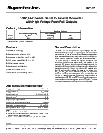 浏览型号HV507PG的Datasheet PDF文件第1页
