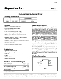 浏览型号HV823X的Datasheet PDF文件第1页