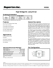 浏览型号HV826MG的Datasheet PDF文件第1页
