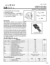 浏览型号IRFI1010的Datasheet PDF文件第1页