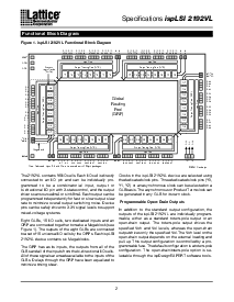 浏览型号ispLSI2192VL-100LB144的Datasheet PDF文件第2页