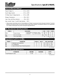 浏览型号ispLSI2192VL-100LB144的Datasheet PDF文件第3页