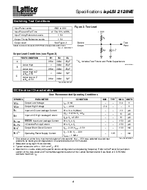 浏览型号ispLSI2128VE-100LQ160的Datasheet PDF文件第4页