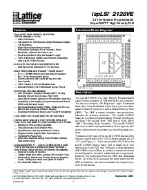 浏览型号ispLSI2128VE-135LT176的Datasheet PDF文件第1页