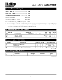 浏览型号ISPLSI2192VE-135LT128的Datasheet PDF文件第3页