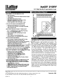 浏览型号ISPLSI2128V-80LT100的Datasheet PDF文件第1页