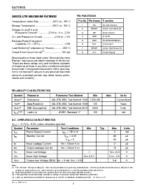 浏览型号CAT1161PI-42TE13的Datasheet PDF文件第2页