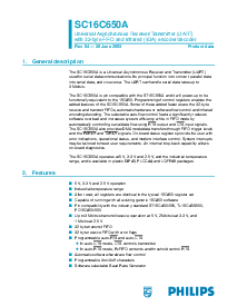浏览型号SC16C650AIA44的Datasheet PDF文件第1页
