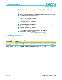 浏览型号SC16C750IA44的Datasheet PDF文件第2页
