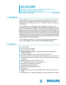 浏览型号SC16C2550IB48的Datasheet PDF文件第1页