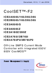 浏览型号ICE2A765P2的Datasheet PDF文件第1页