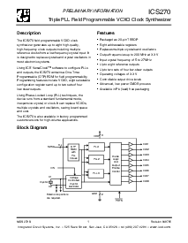 浏览型号ICS270PGILF的Datasheet PDF文件第1页