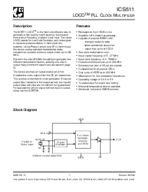 浏览型号ICS511MILF的Datasheet PDF文件第1页