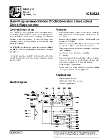 浏览型号ICS1522的Datasheet PDF文件第1页