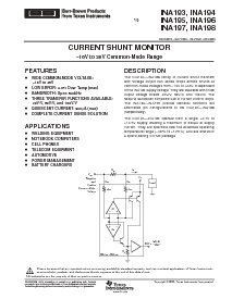 浏览型号INA193AIDBVT的Datasheet PDF文件第1页