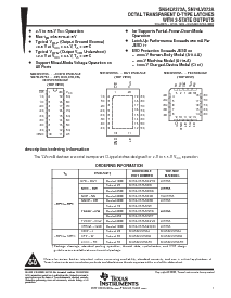 浏览型号SN74LV373APWR的Datasheet PDF文件第1页