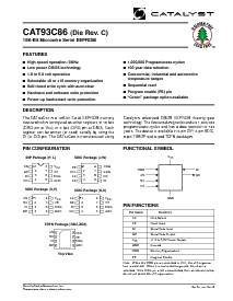 浏览型号CAT93C86的Datasheet PDF文件第1页