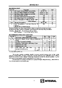 浏览型号IN74AC164的Datasheet PDF文件第2页