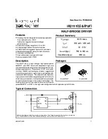 浏览型号IR2111PBF的Datasheet PDF文件第1页