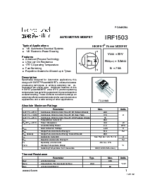 浏览型号IRF1503的Datasheet PDF文件第1页