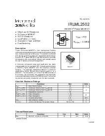 浏览型号IRLML2502的Datasheet PDF文件第1页