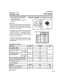 浏览型号IRLR8503的Datasheet PDF文件第1页