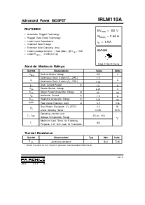 浏览型号IRLM110A的Datasheet PDF文件第1页