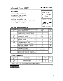 浏览型号IRLR110A的Datasheet PDF文件第1页