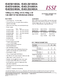 浏览型号IS42S16800A-7T的Datasheet PDF文件第1页