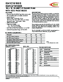 浏览型号IS41LV16100S-50TI的Datasheet PDF文件第1页