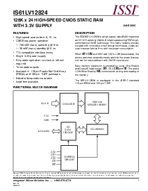 浏览型号IS61LV12824-10B的Datasheet PDF文件第1页