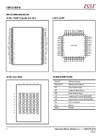 浏览型号IS61LV25616-10LQ的Datasheet PDF文件第2页