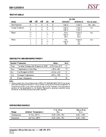 浏览型号IS61LV25616-10LQ的Datasheet PDF文件第3页