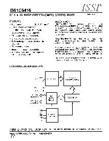 浏览型号IS61C6416-12TI的Datasheet PDF文件第1页