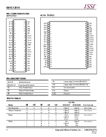 浏览型号IS61C12816-20T的Datasheet PDF文件第2页